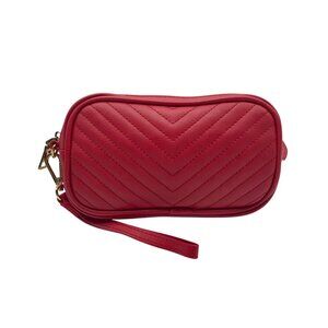 Steve Madden Red Faux Leather Camera-Style Crossbody Bag